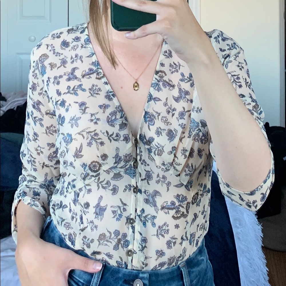Lucky Brand Floral Blouse